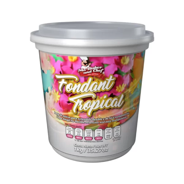 Fondant Pasta Blanca Tropical 1 Kg Ma Baker & Chef