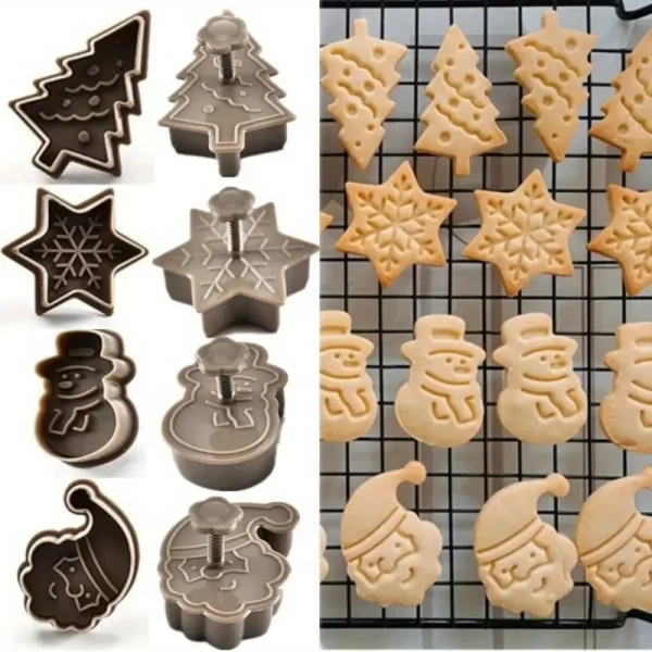 Set de Cortadores de Galleta Navideño 4 pz