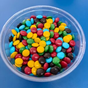 Mini lunetas de chocolate colores, tipo M&M