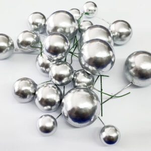 Esferas decorativas Colores Sólidos Plata
