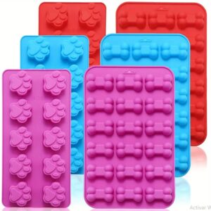 molde de silicon huella de perro / hueso