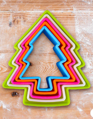 Set De 5 Cortadores Galleta forma de Pino