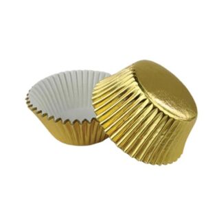 Capacillo metálico dorado #72 40 pz  Economico