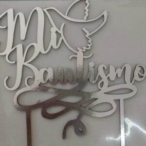 mi bautismo letrero plata