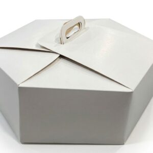 Caja hexagonal pastel (38 cm diámetro x 11.5 cm altura )