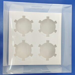 Caja Cupcake PVC 18.5x18x10 4 cavidades